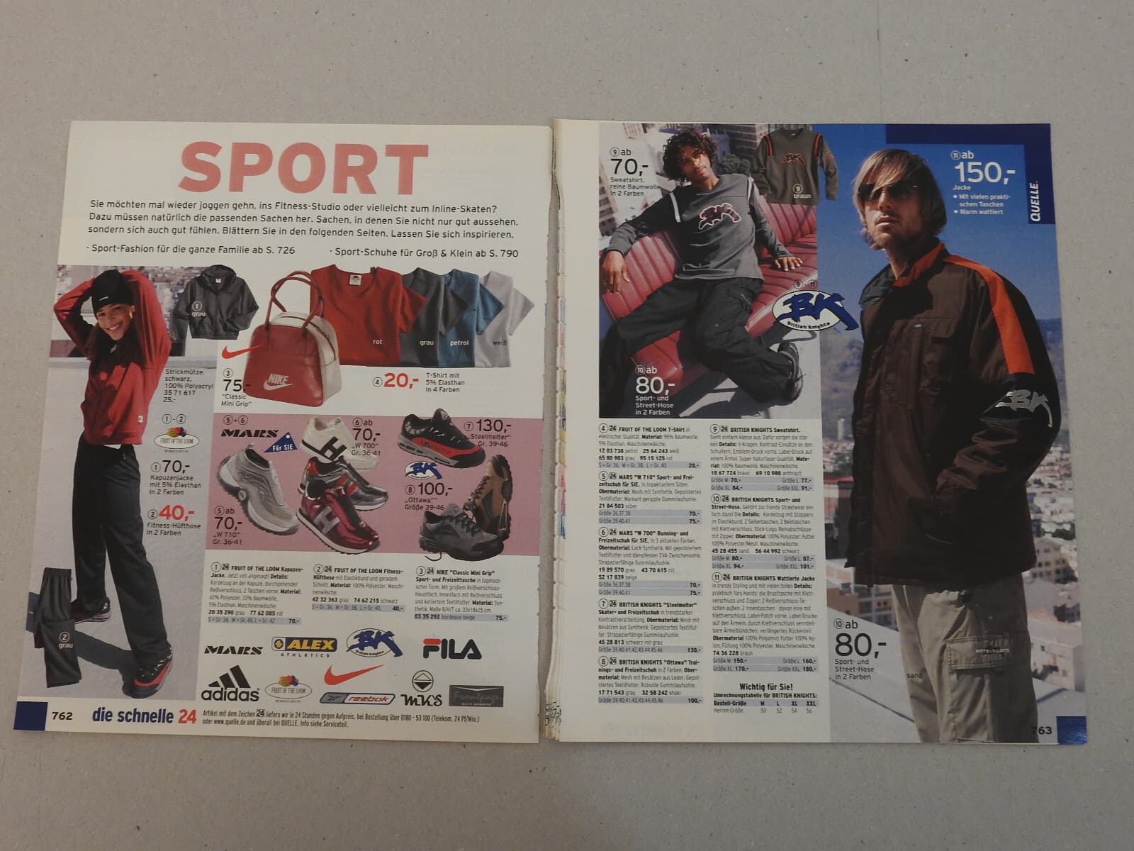 2002 Sportswear Trainers Sneakers Adidas Nike 38 Pages Magazine Catalog Print Ad