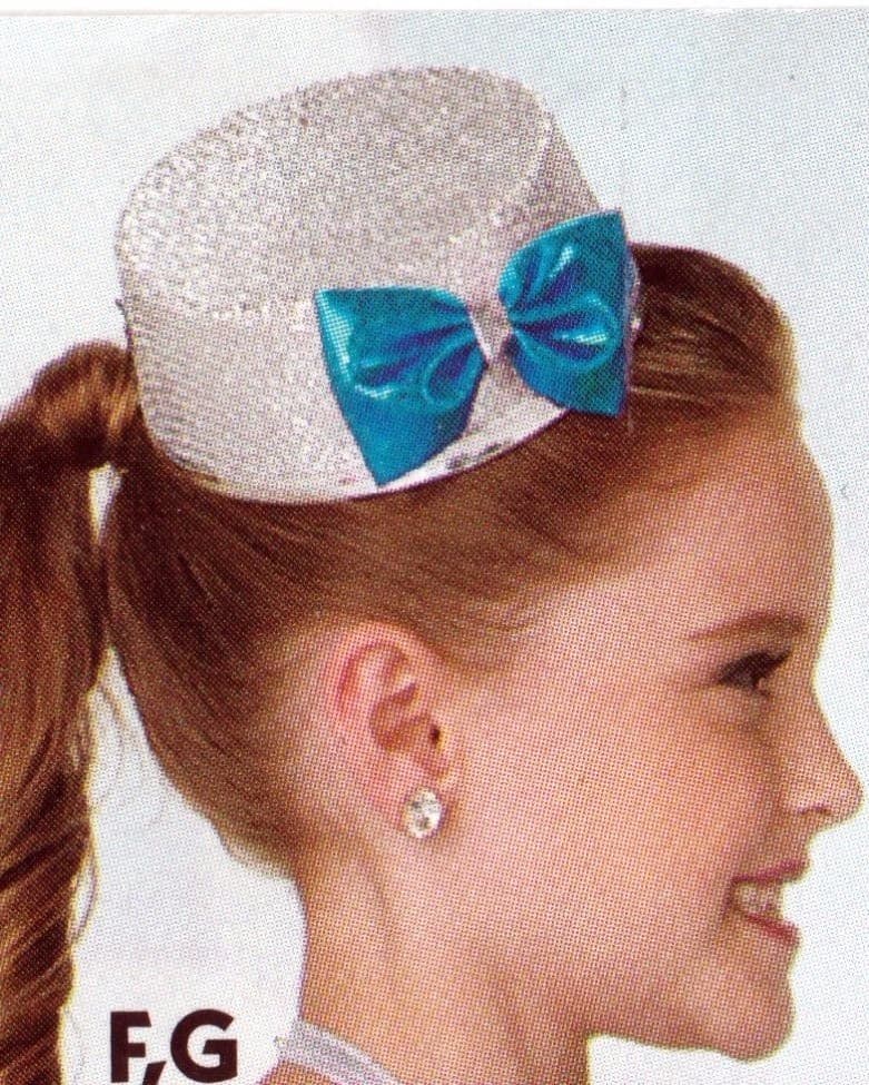 Lot of 6 Silver Lurex pillbox hats felt base Dance Theatrical Use Bellhop  6