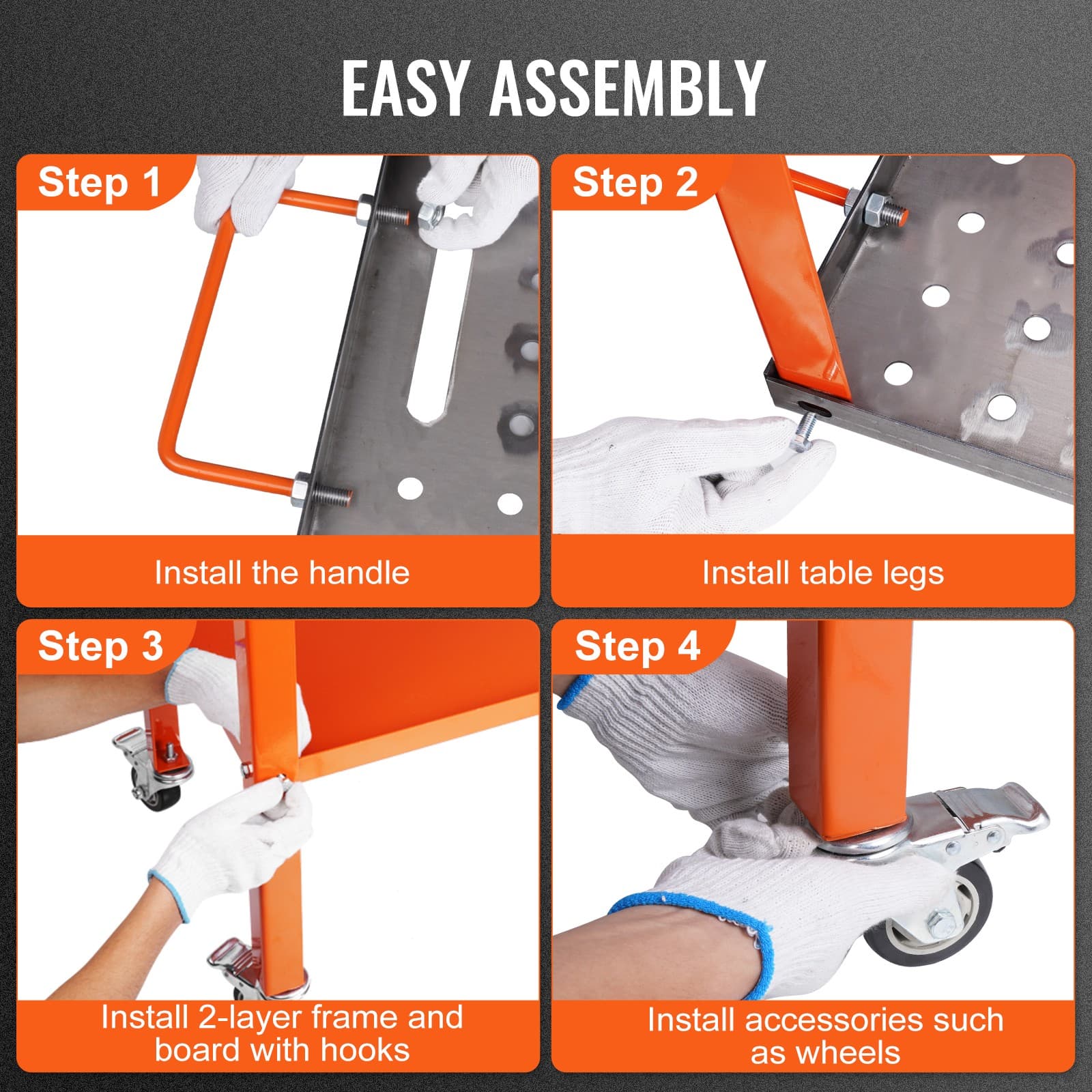 Uimoso 36"x18" Welding Table 1200lbs Load Capacity Steel Welding Workbench Table 6