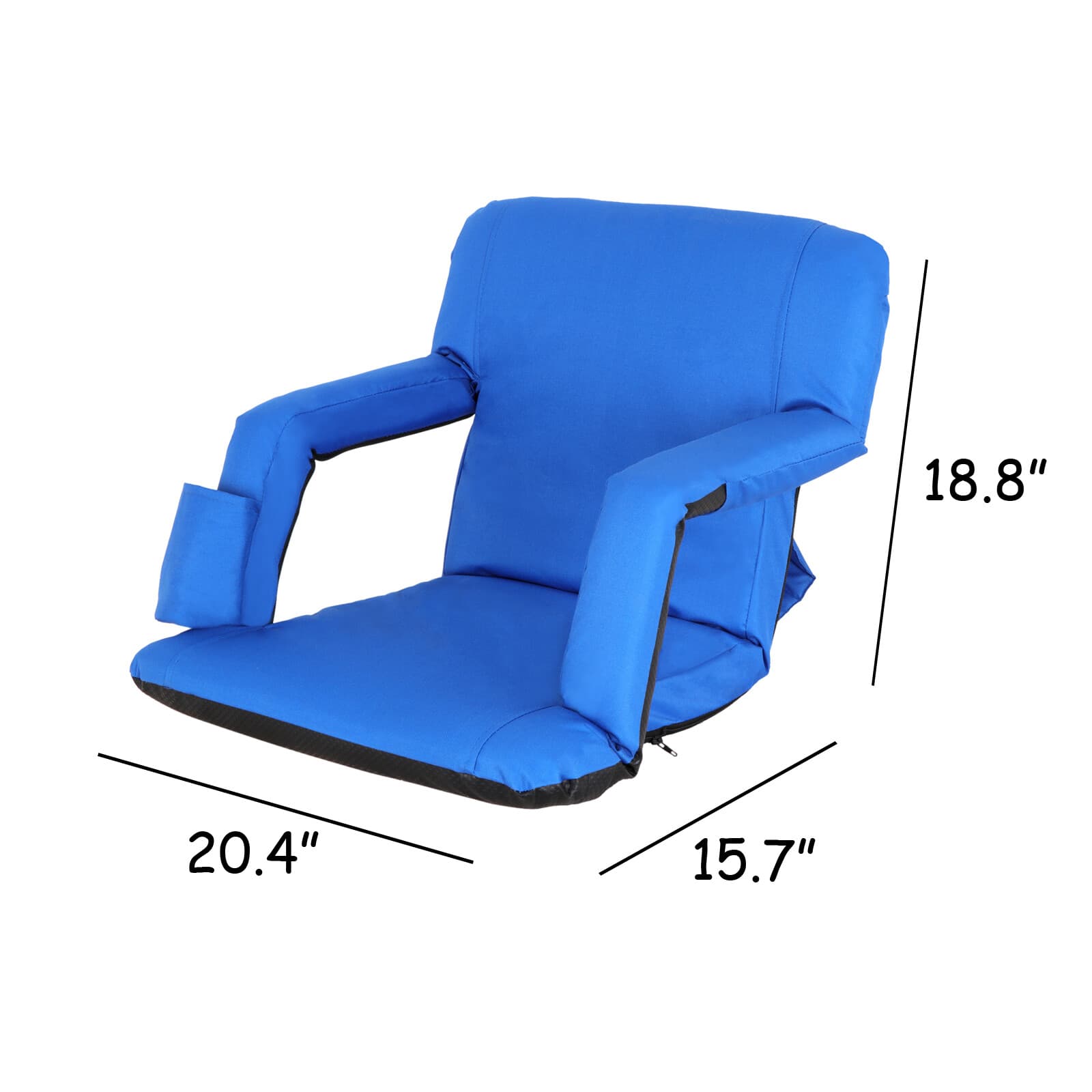 3 Colors Wide Stadium Seat for Bleachers Reclining Stadium Chair w/Back Cushion  2