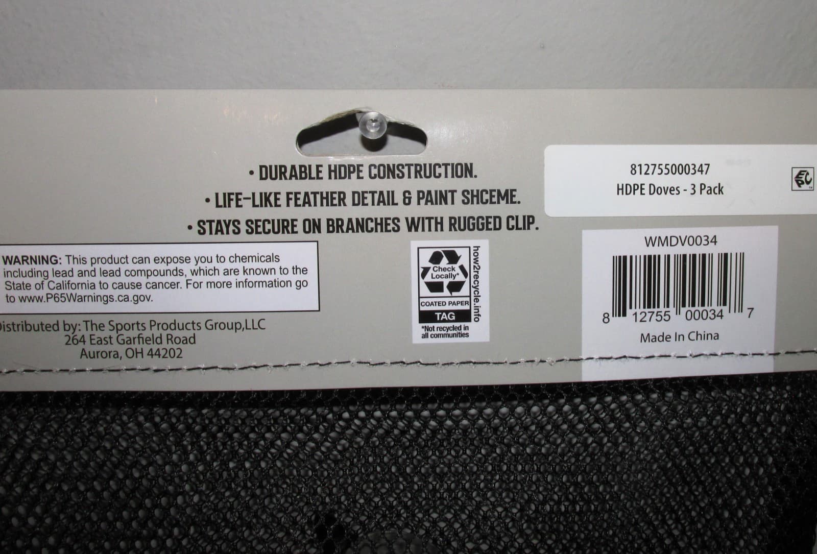 Falls River Hard Body Dove Decoys (3 PACK) BRAND NEW UNOPENED 3