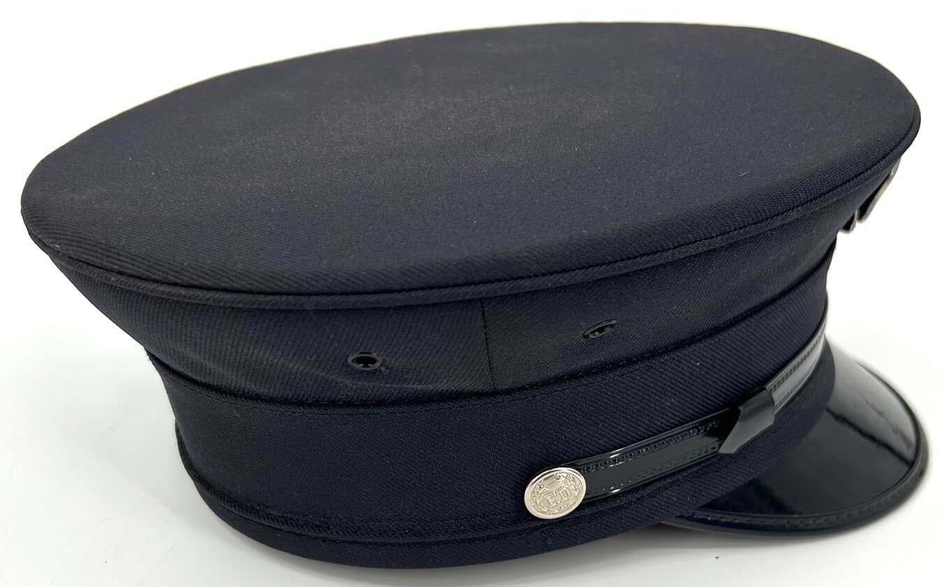 Vintage Obsolete Retired Fire Company Blue Hat w/ Badge - SELKIRK, NY - Size 7 5