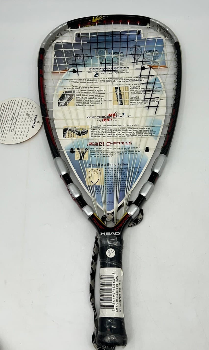 Head Liquidmetal 170 Megablast Intelligence Racquetball Racquet & 3-5/8 Grip NEW 3