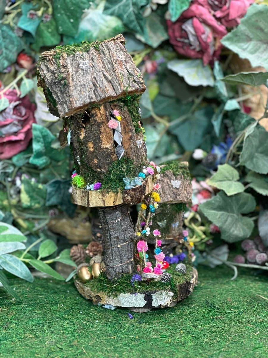 Fairy House For Little Girl Fully Decorated and Has Lights, Dollhouse, Garden 2