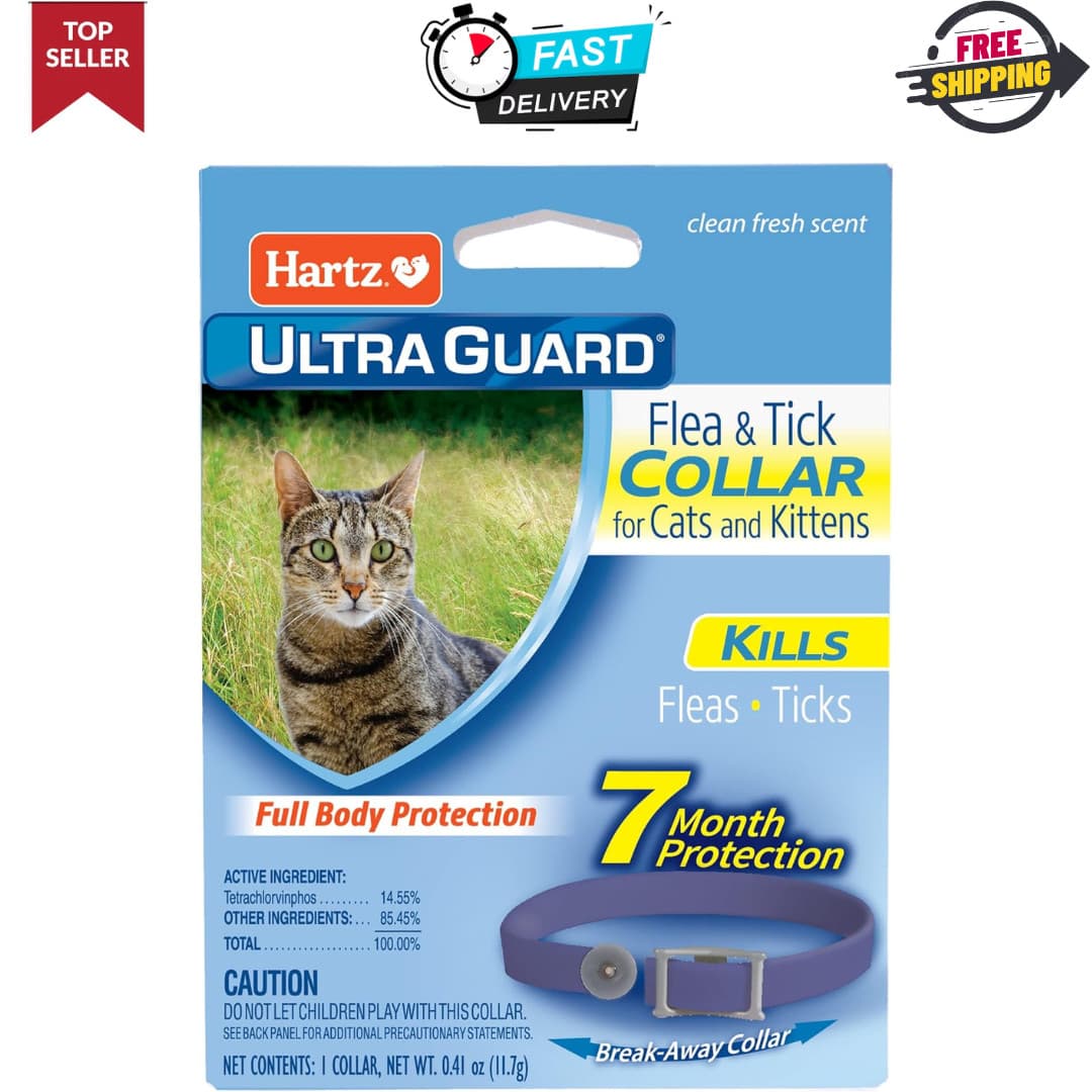 Hartz UltraGuard Flea & Tick Collar for Cats & Kittens 7 Months Protection - 1ct