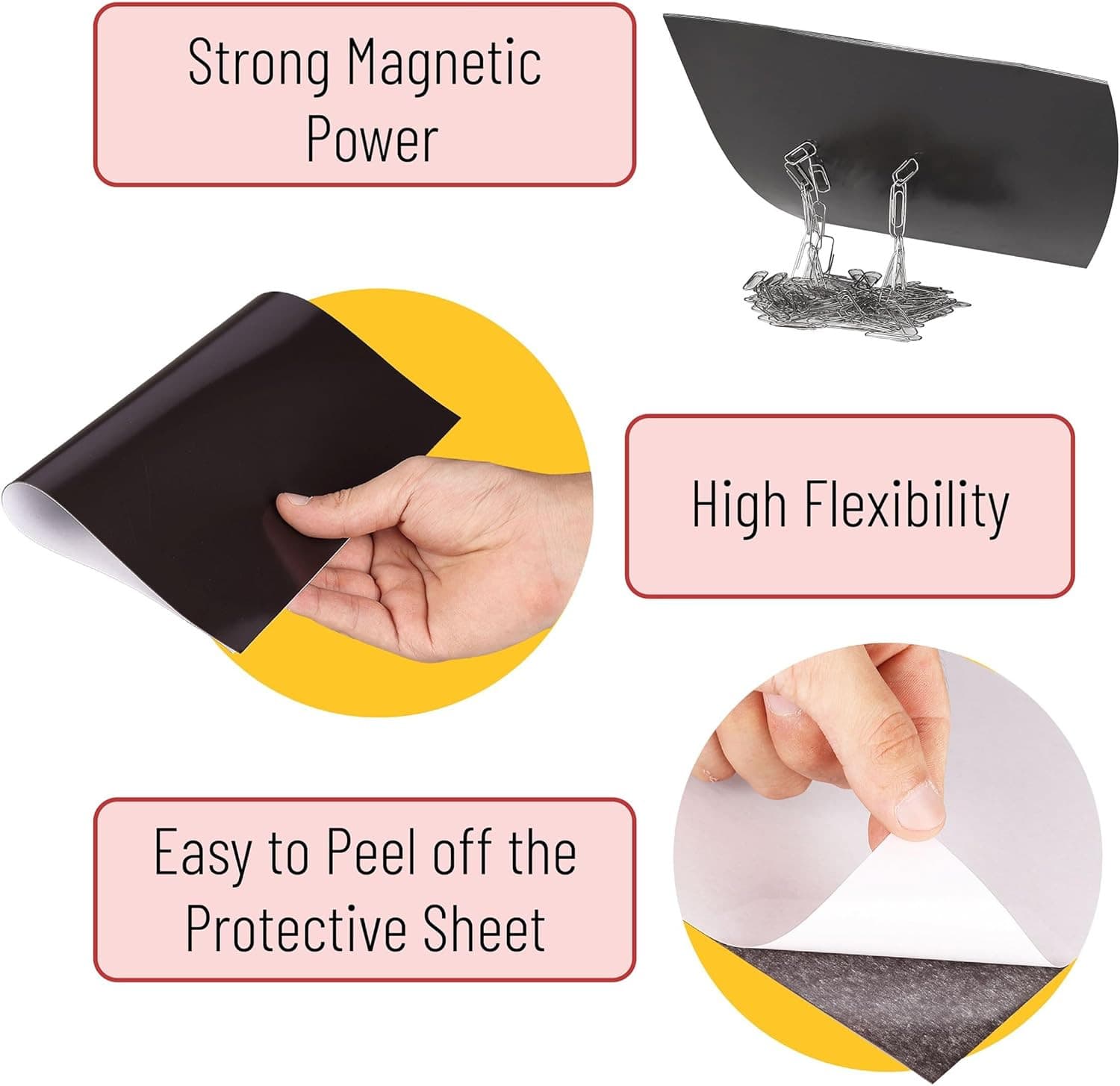 - Adhesive Magnetic Sheets, 4" X 6", 10 Pack, Magnetic Sheets with Adhes 3