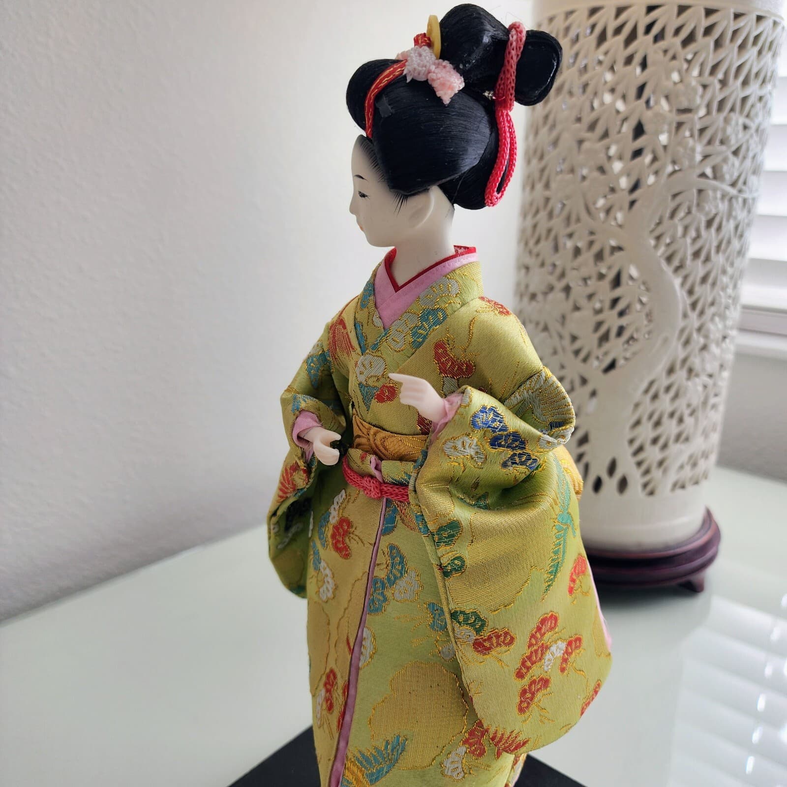 Vintage Lot of (4) Sukiyo Japanese Geisha Collectable Display Dolls 12"-16" Tall 5
