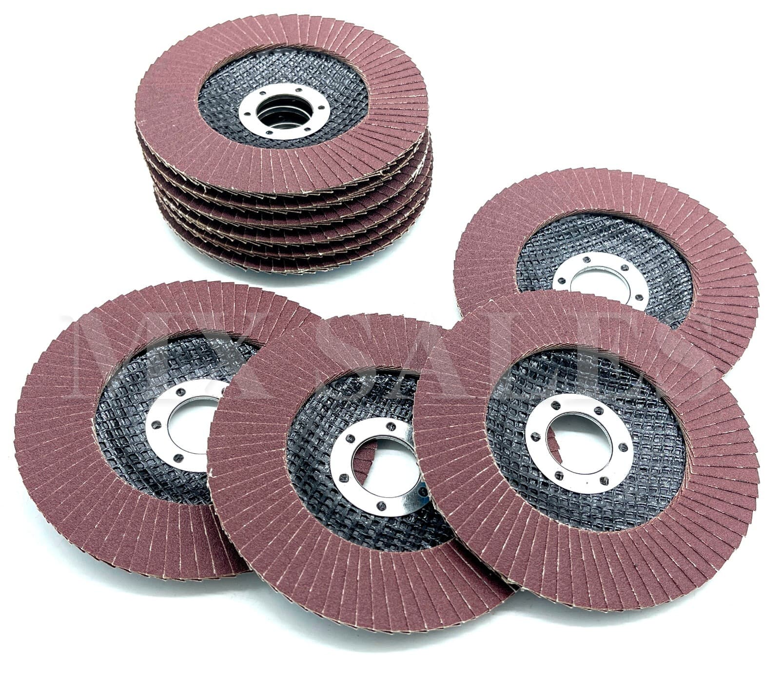 (10) 4-1/2" x 7/8" Aluminum Oxide Grinding Wheel Sand Paper Flap Disc 240Grit 