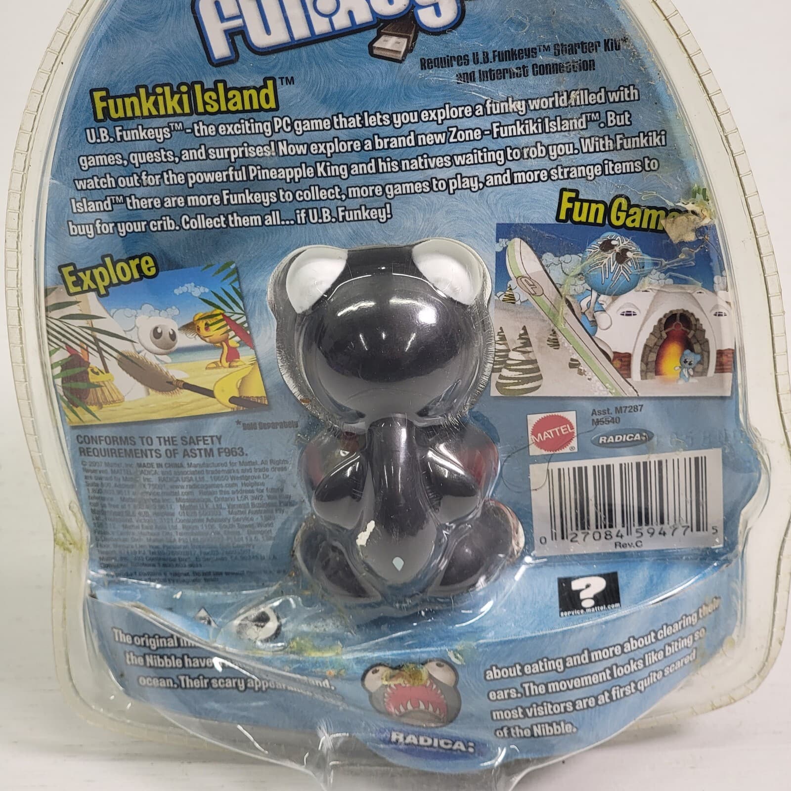 U.B. Funkeys USB Funkiki Island Nibble PC Explore Game Black Mattel-Radica New 5