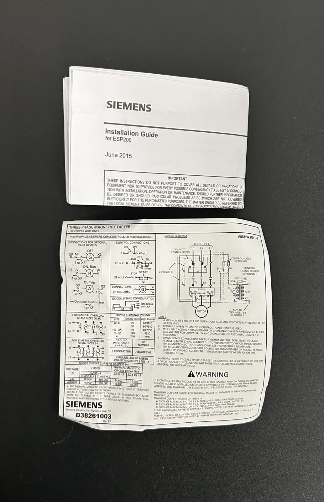 Siemens 14BUB32AF Nonreversing Nema Magnetic Motor Starter, No Enclosure Nema 5