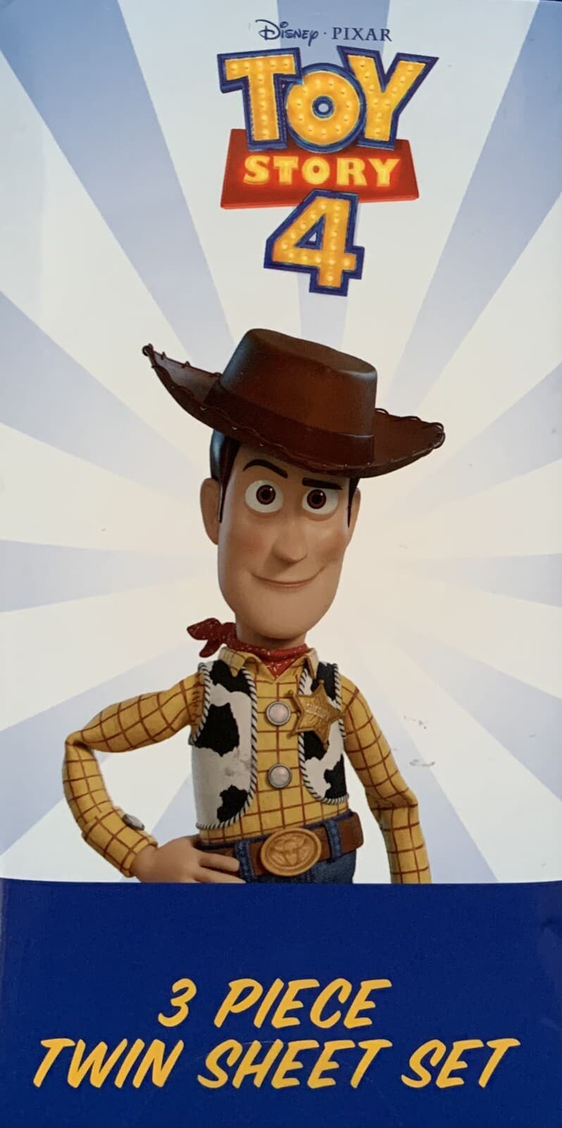 NEW Disney TOY STORY 4 Microfiber 3pc Twin Bed Sheet Set Fitted Flat Pillowcase 3