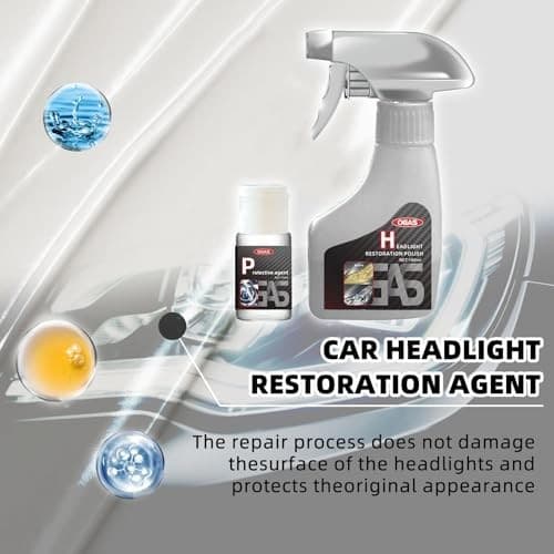 New Automotive Headlight Restoration Kit,Oxidized and Yellowed Automotive  6