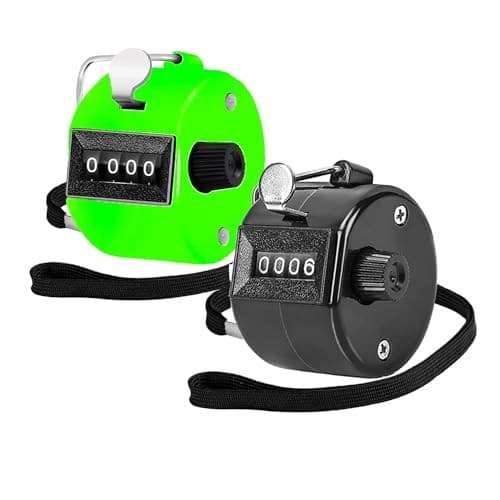 Clicker Counter Handheld Tally Counter 4-Digit Number Counter, 2 Black Green 2