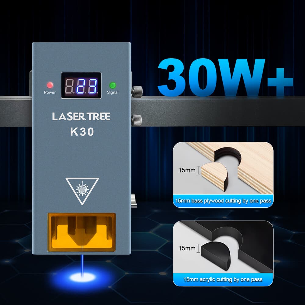 LASER TREE K30 30W Optical Power Laser Module for DIY Cutting Wood Tools 2