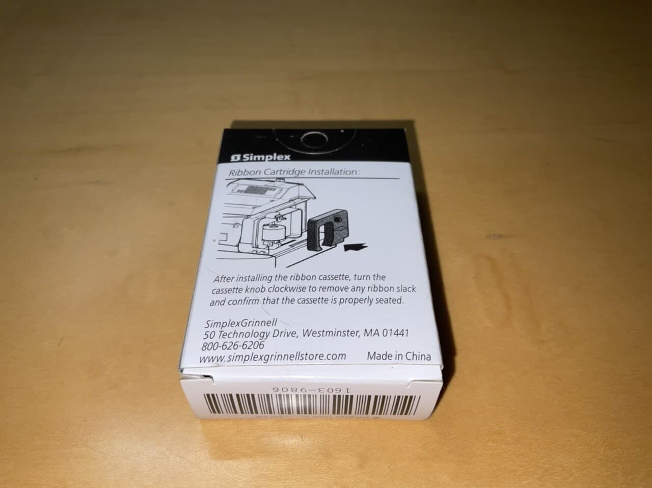 Simplex 50 / 100 / 125 / Combo Time Clock Ribbon Cartridge (purple) 1603-9806 3