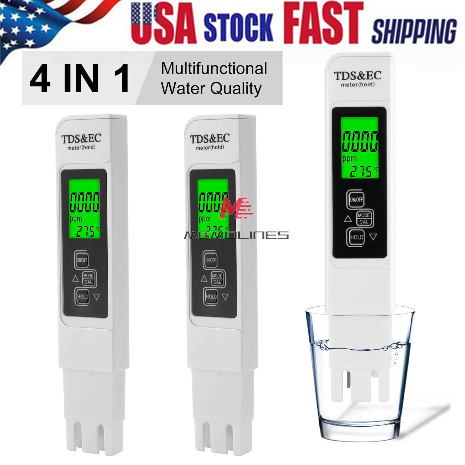 3PCS TDS Meter Digital Tester Water Quality Testing Kits for Drinking Water USA