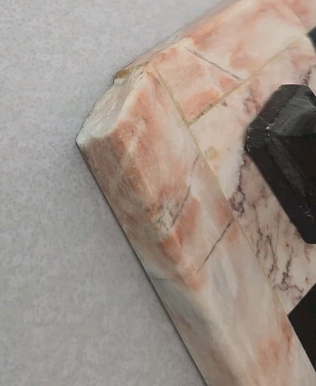 13.5 x 13.5  Inch Stone Chess Set With Hand Carved  Pieces. SEE DESCRIPTION  5