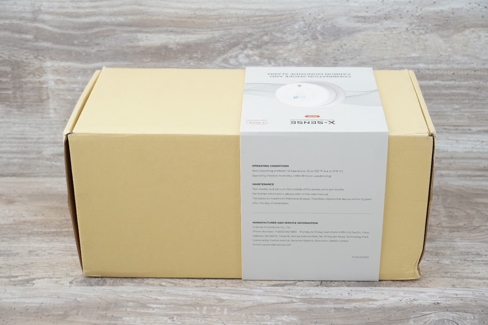 X-Sense Carbon SC01（5pack) smoke alarm AC Hardwired Combination 2