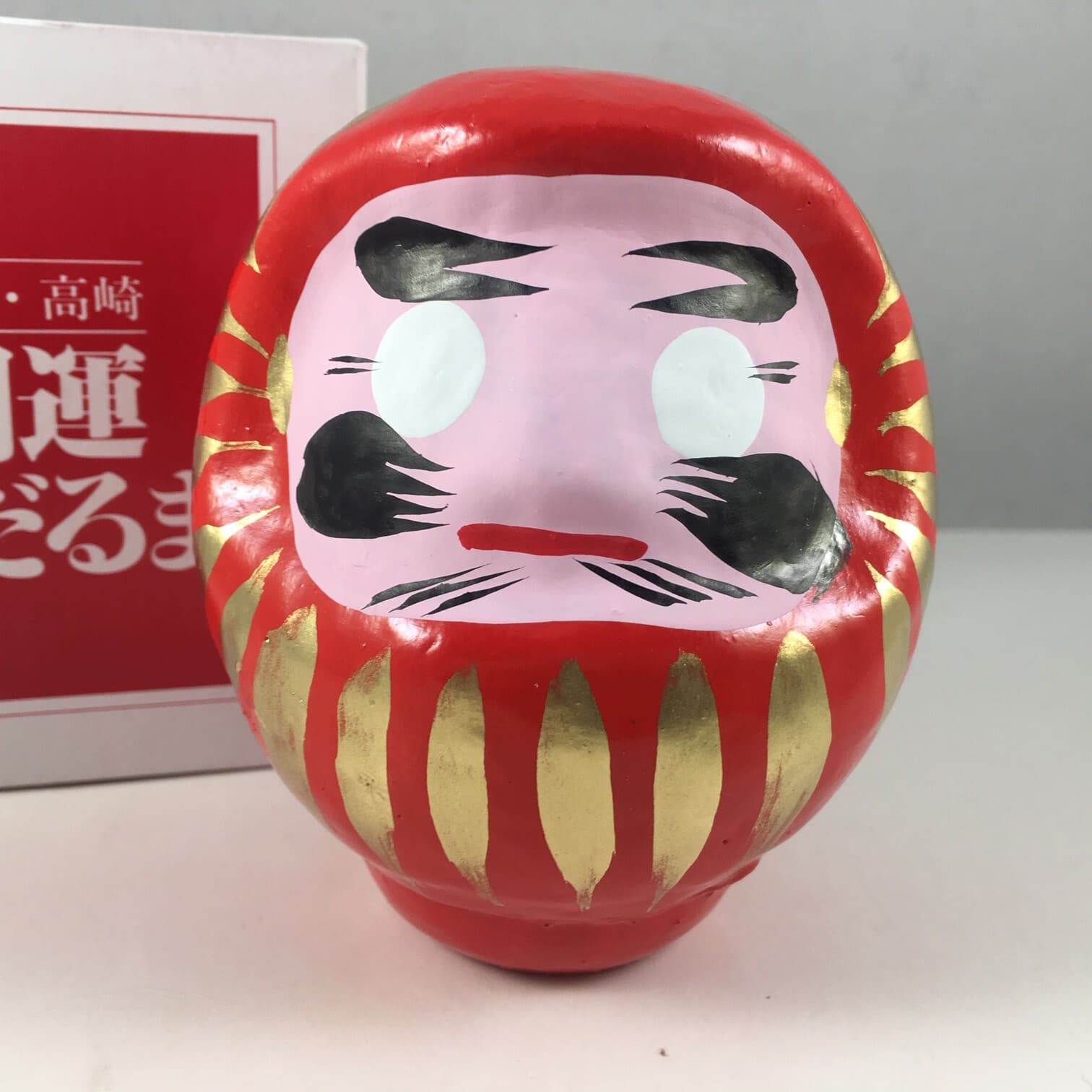 Japanese 3.5"H Red Lucky Daruma Doll Wish Making Good Luck Fortune Made in Japan 2