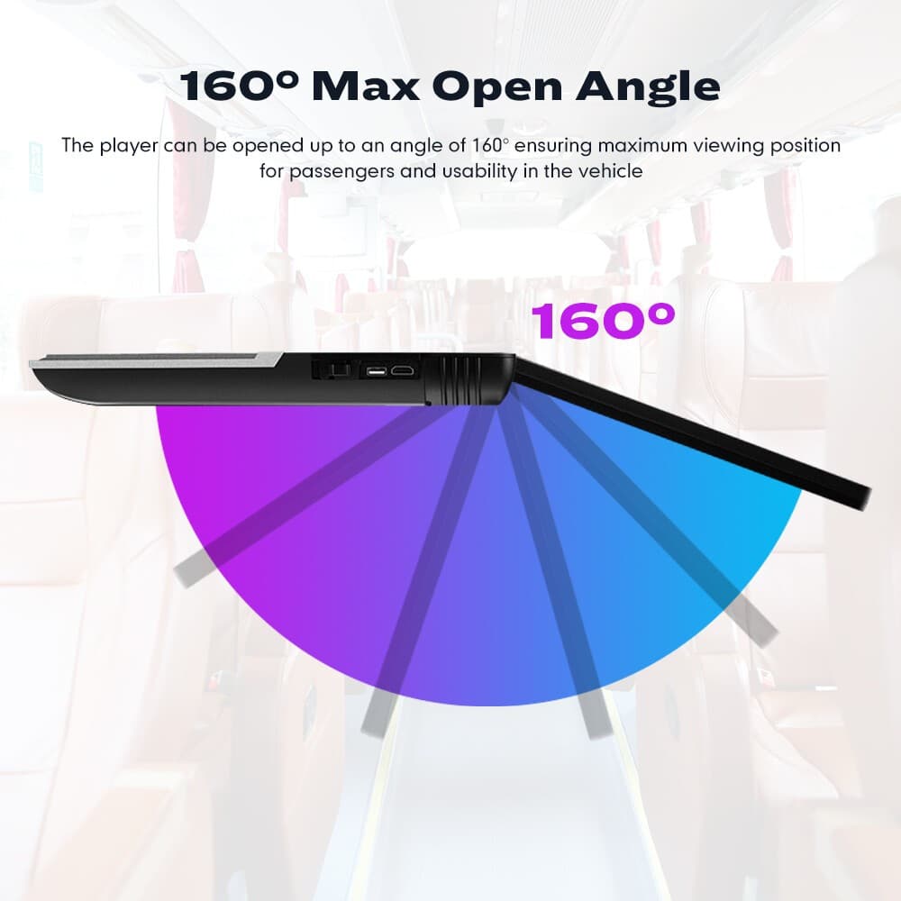 19.5" Flip Down Car Roof Monitor HD TFT 1080P Screen USB HDMI Ceiling Overhead 6