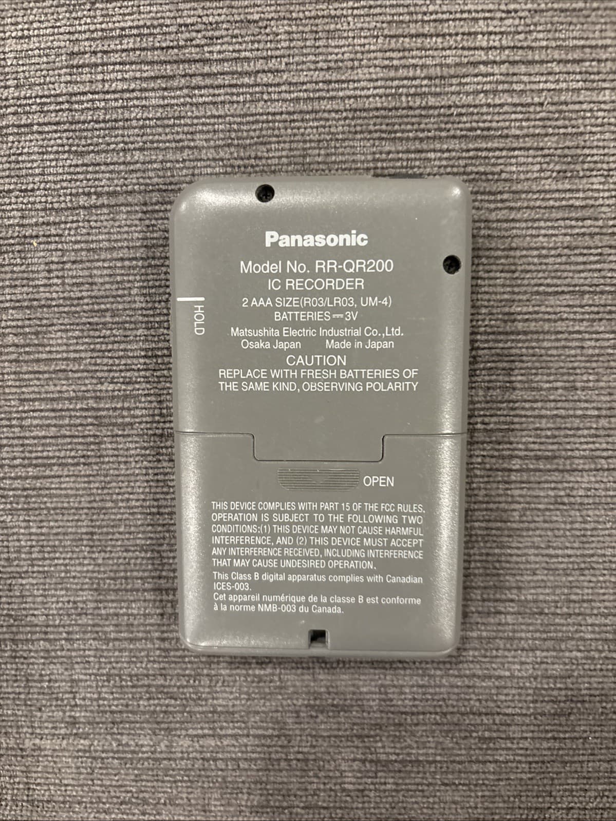 Panasonic RR-QR200 Digital IC Recorder Electronic Voice Phenomena Ghost Hunting 2
