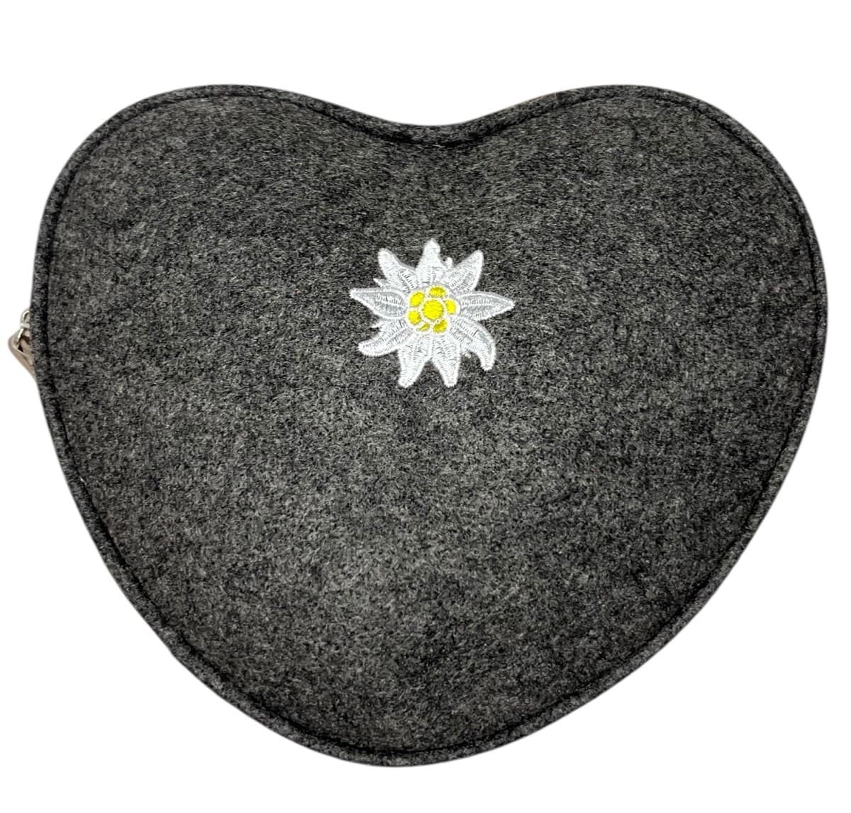 Lufthansa Airline German Edelweiss Heart Shaped Amenity Oktoberfest Toiletry Bag