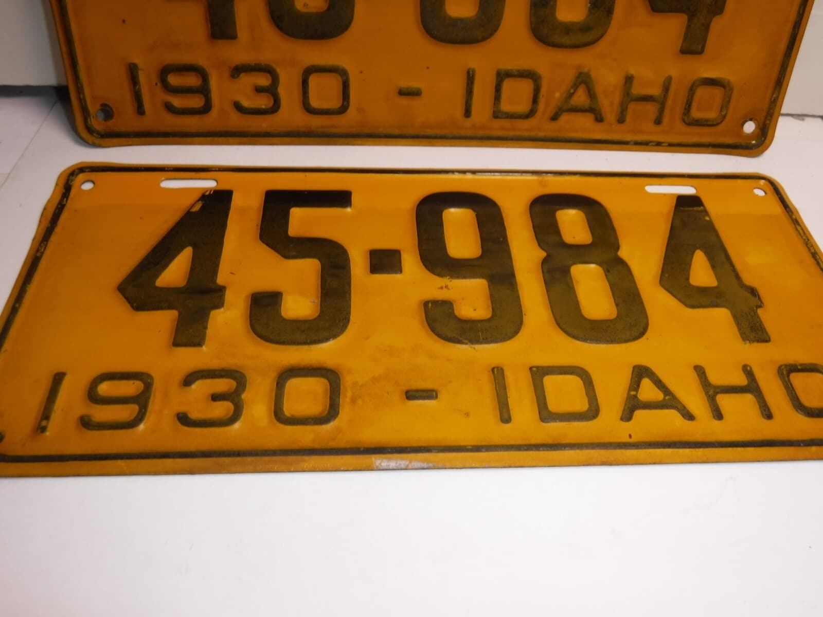 1930 IDAHO PAIR license plates  - ORIGINAL  1930   45-984 (set) 2