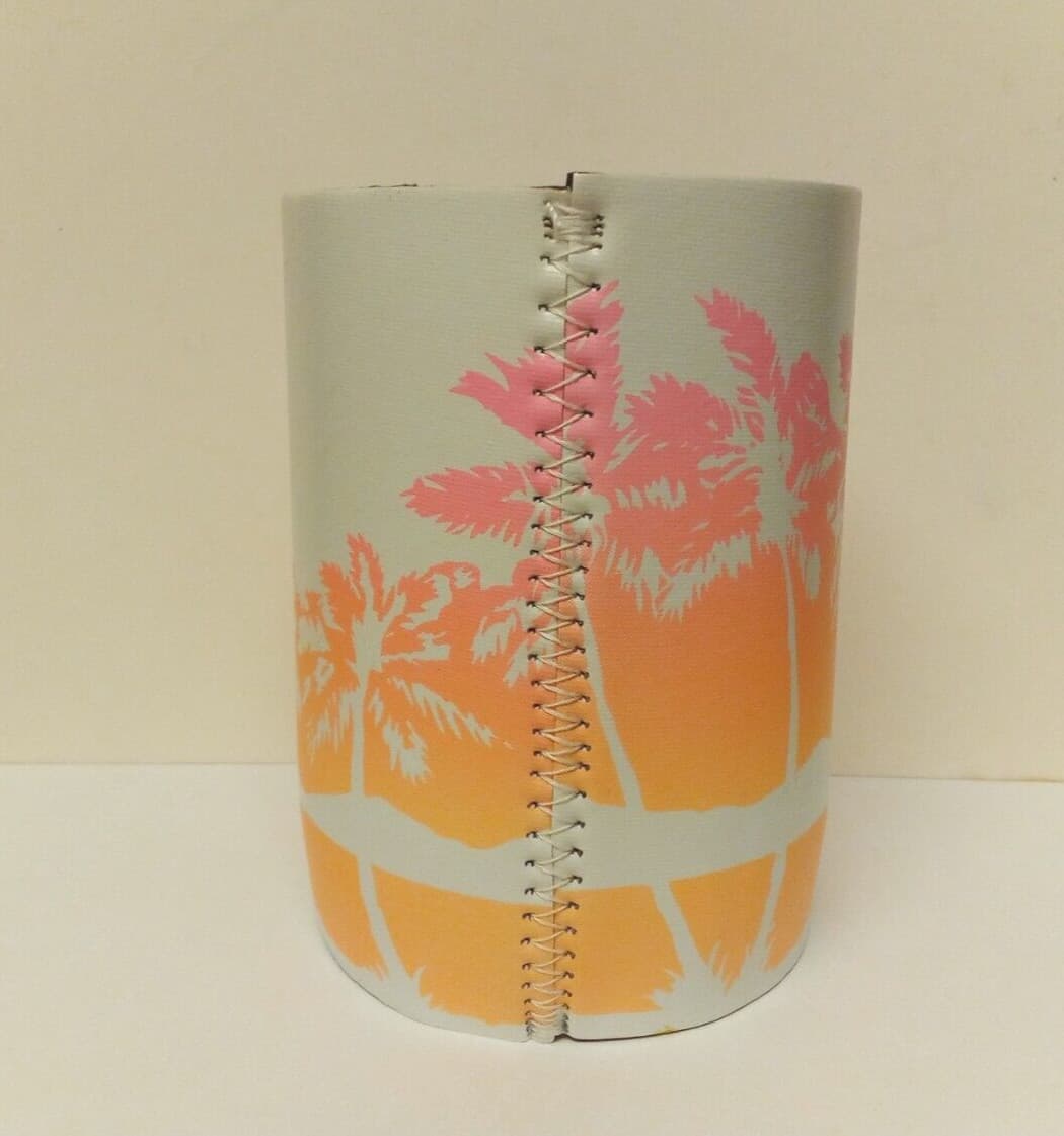 Victoria's Secret PINK Logo Palm Tree Orange Koozie Drink Holder 3