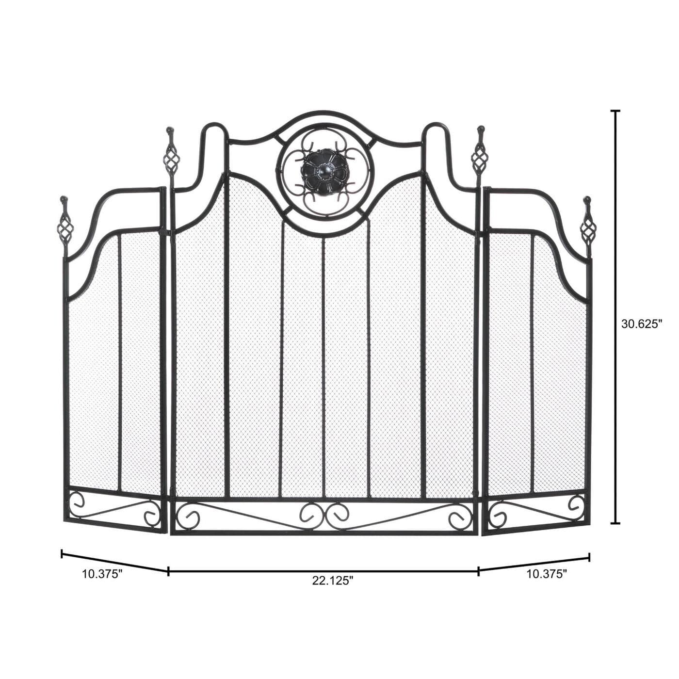 Tuscan-Design Decorative Fireplace Screen Home Improvement Collectible 3