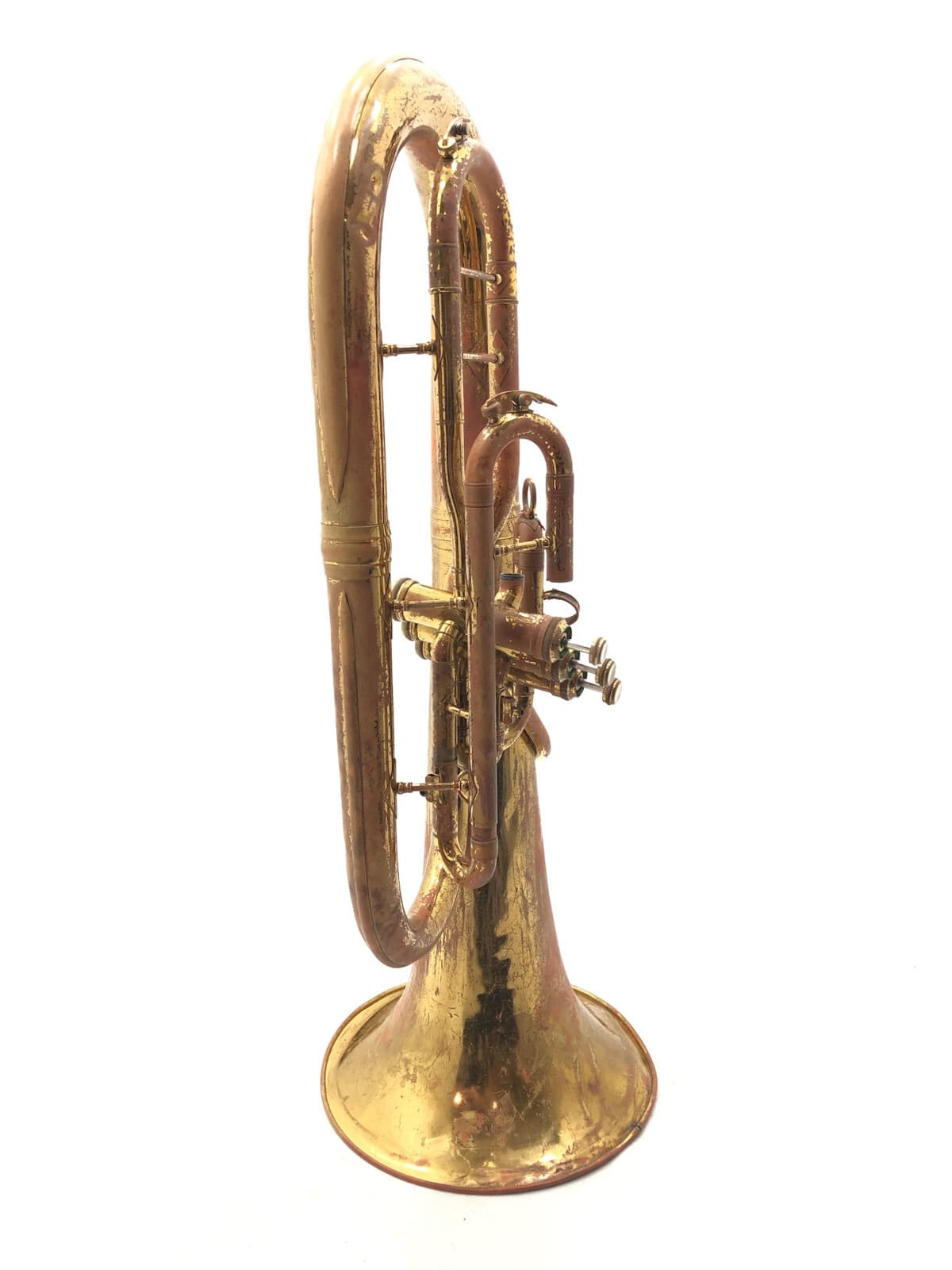 King Musical Instruments 628 Brass 3-Valve Euphonium w Case, No Mouthpiece 5
