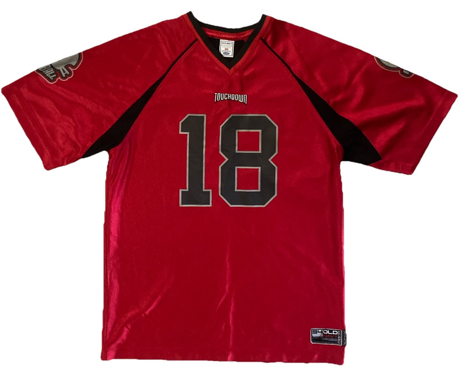 VINTAGE Old Navy Football Jersey #18 Red - Youth Boys 2XL XXL (Fits Small Adult)