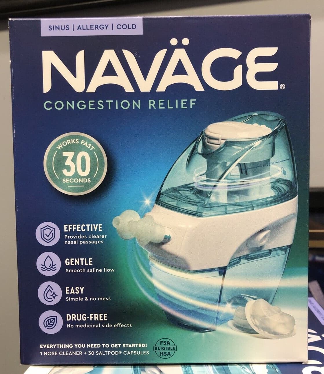 Navage RSI23 Nasal Irrigator Kit - Blue/White