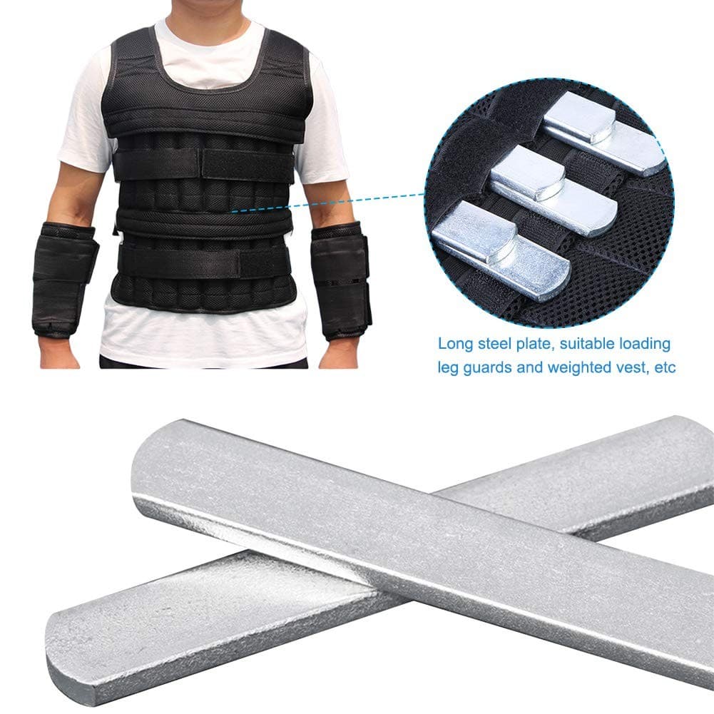 Weighted Vest Steel Plates Adjustable Rustproof Strength Training Weight Long St 6