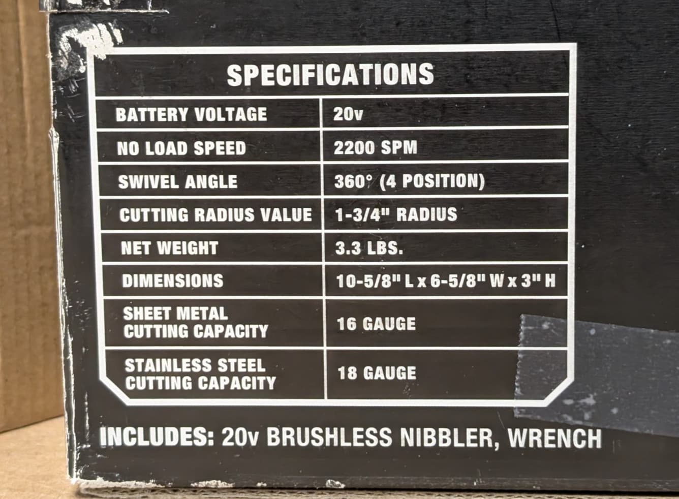 Hercules HC711B 20V Cordless 16 Gauge Nibbler - Tool Only - NEW IN OPEN BOX! 5