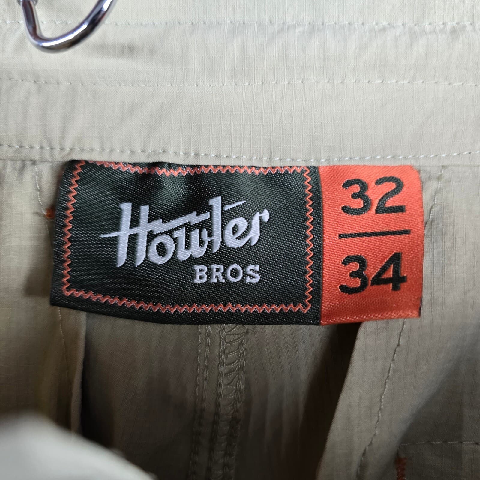 Howler Bros Hiking Pants Lightweight OutdoorcFishing Khaki Drawstring 32x34 4