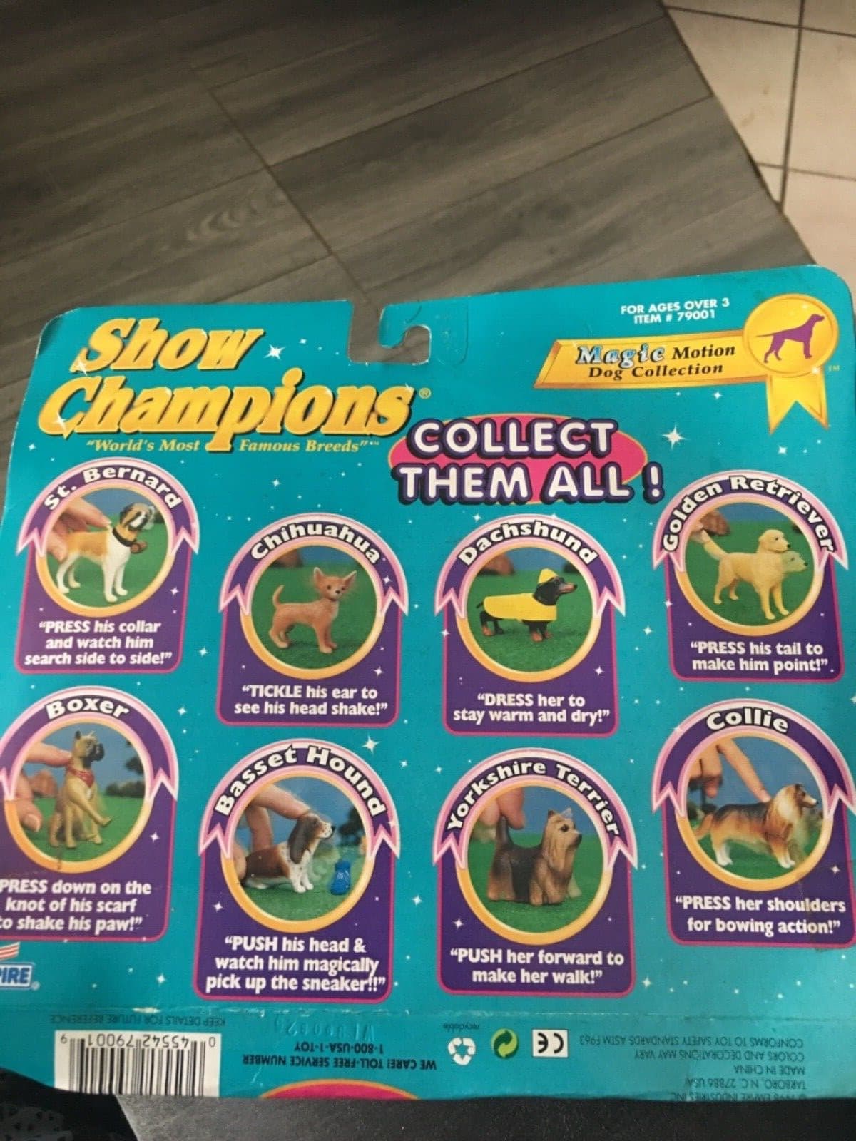 VTG Show Champions Collie & Yorkshire Terrier Magic Motion Dog  1998 # 79001 NIB 2