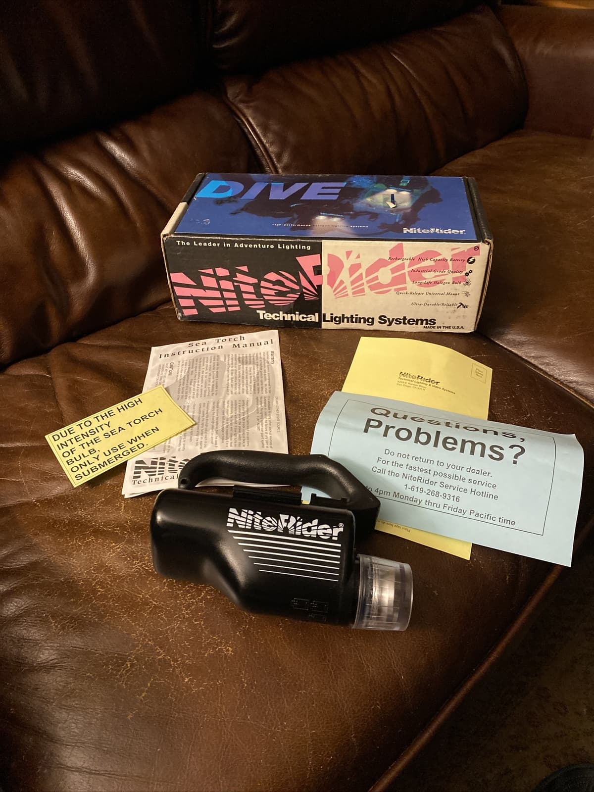 Niterider Technical Lighting Systems Under Water Dive Light Sea Torch 7079 NOS 2