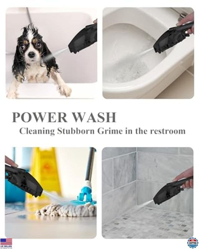 Shower Head With Handheld High Pressure 7 modes, Built-in Power Wash to Clear 4