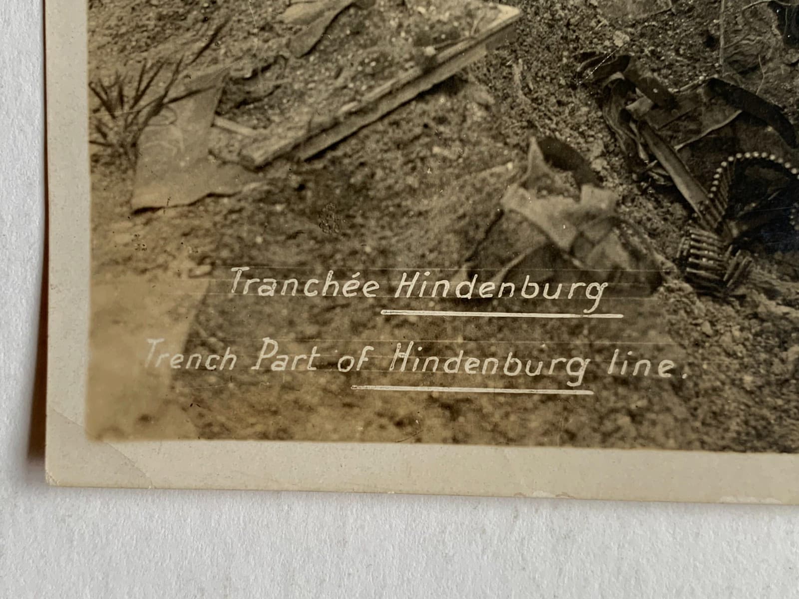 Vintage WW1 photo Trench Part of HINDENBURG LINE 2