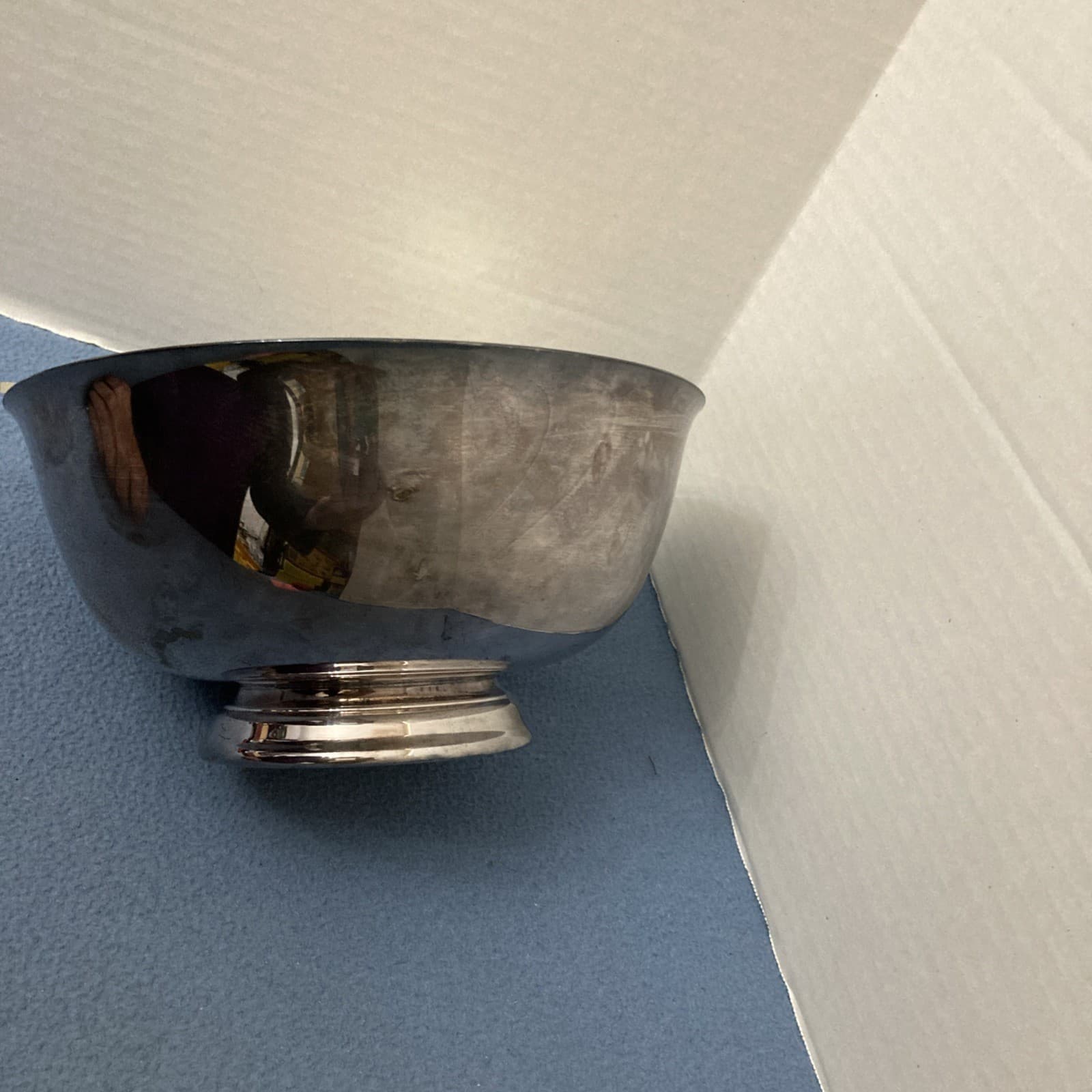 Reed & Barton Silver Plated Paul Revere style Bowl 104 with Plastic Liner 8" 2