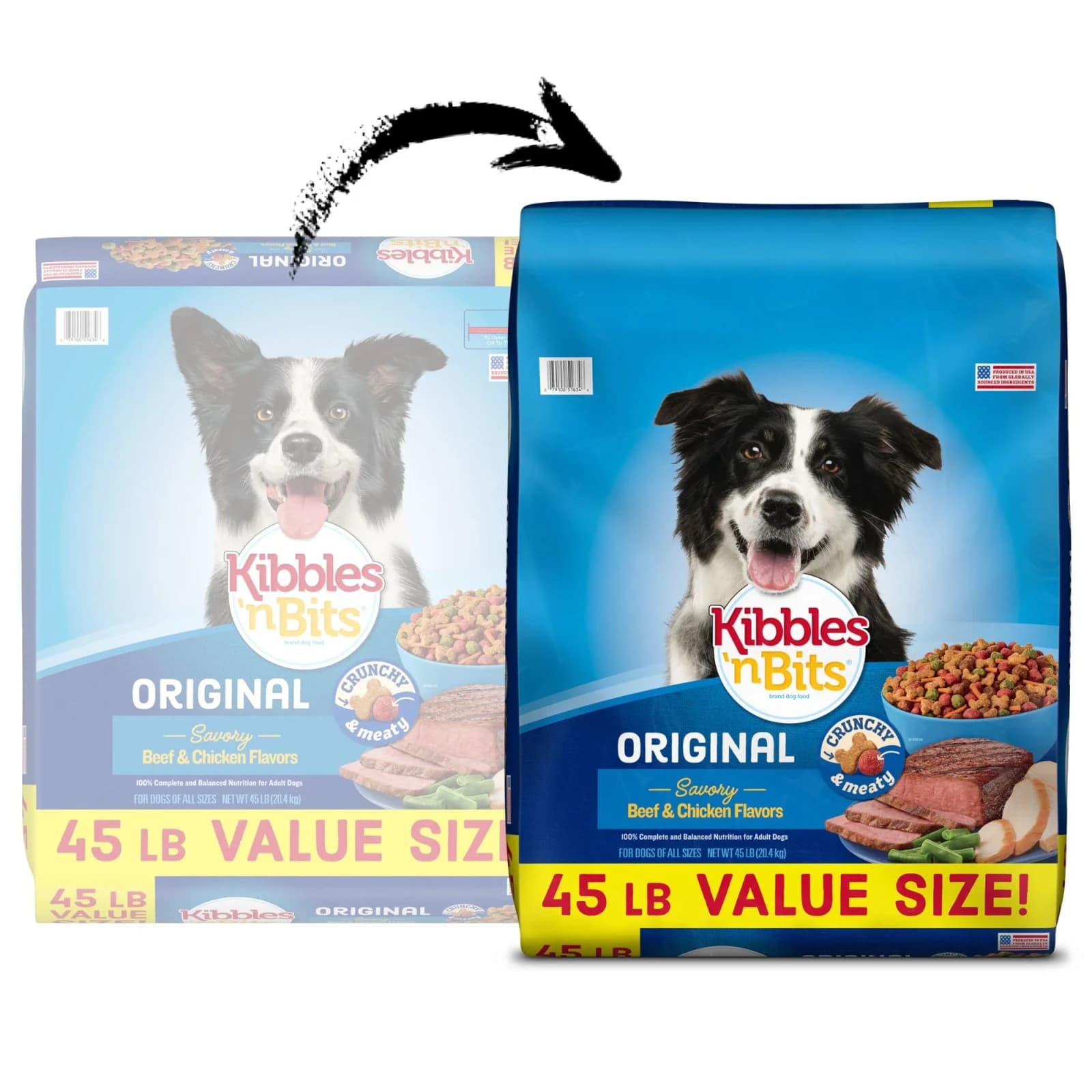 Kibbles 'n Bits Original Savory Beef & Chicken Flavors Dry Dog Food, 45 lb. Bag 3