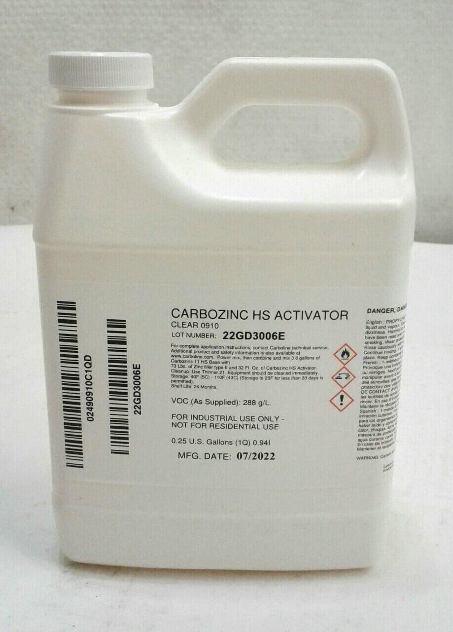Carbozinc 0910 HS Activator Clear Rapid Cure UltraLow VOC Corrosion Resistant Qt