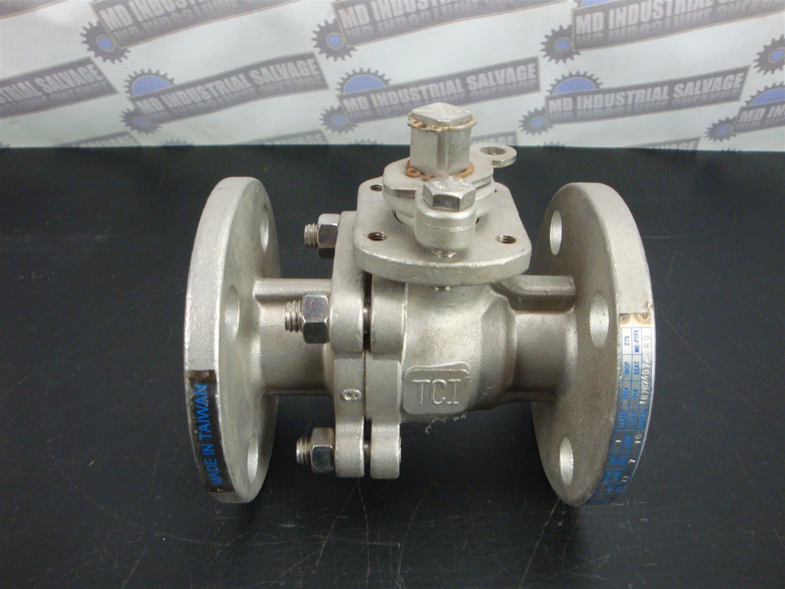 TCI SS316 PTFE SLEEVED PLUG VALVE 1" 150 MAX 275 PSI (NEW) CF8M