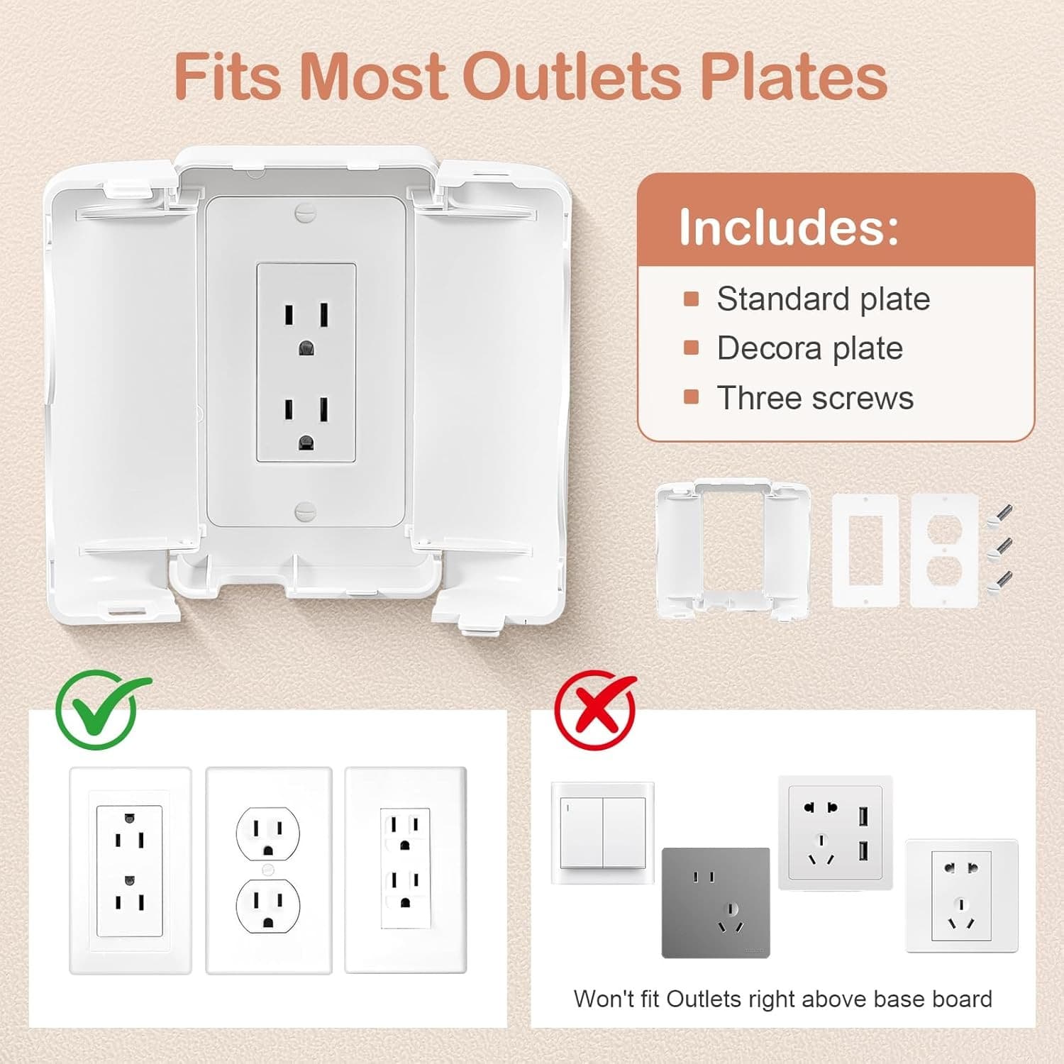 Child Proof Outlet Cover, Double Lock System, Duplex & 1 Pack, White  6