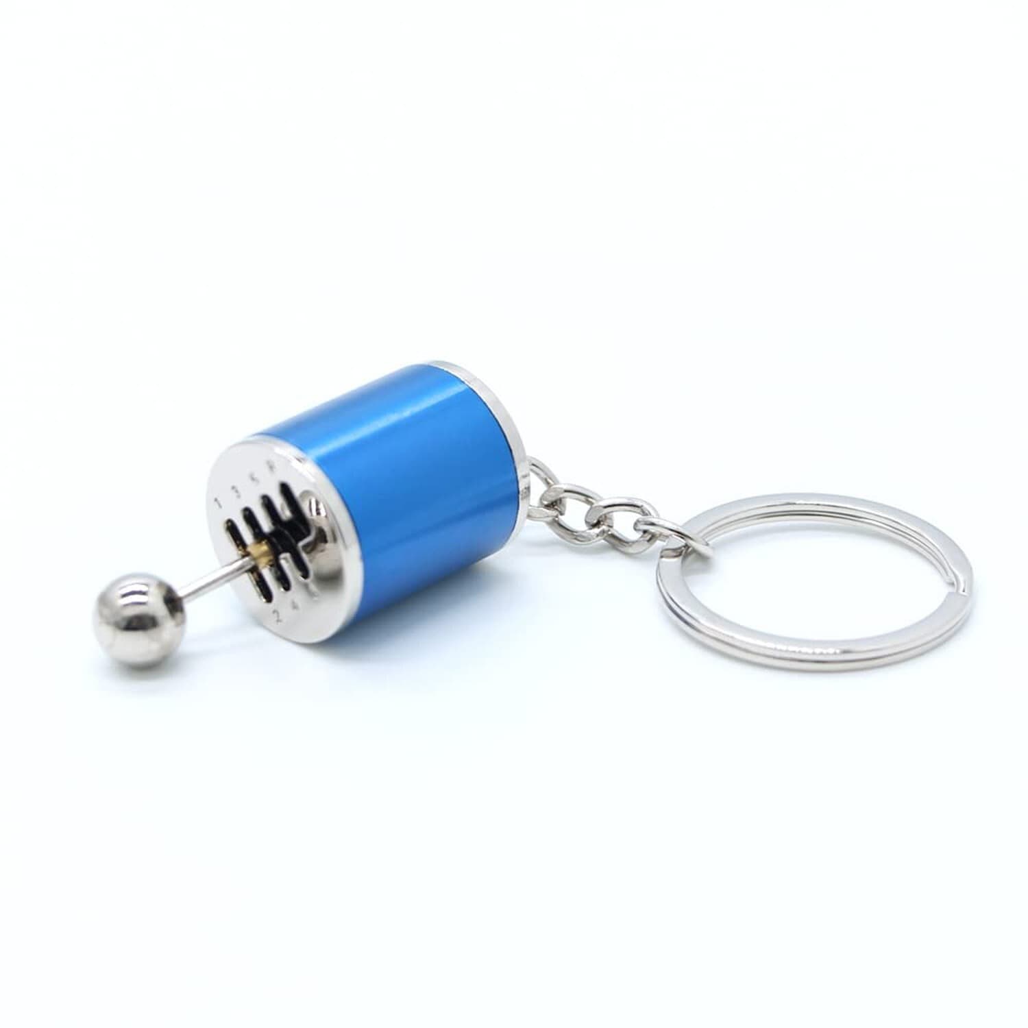 BLUE 6 Speed Manual Transmission Shift Gearbox Keychain Moving Fidget Toy Keys 3