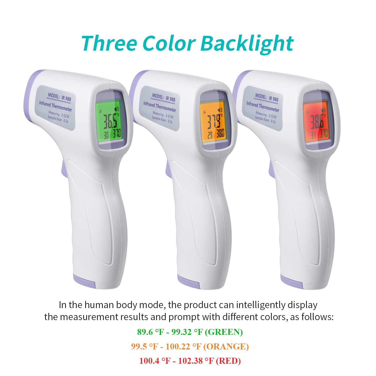 Set of 2 - Gag Gift Adjustable Temperature Forehead Thermometer for Faking Fever 3