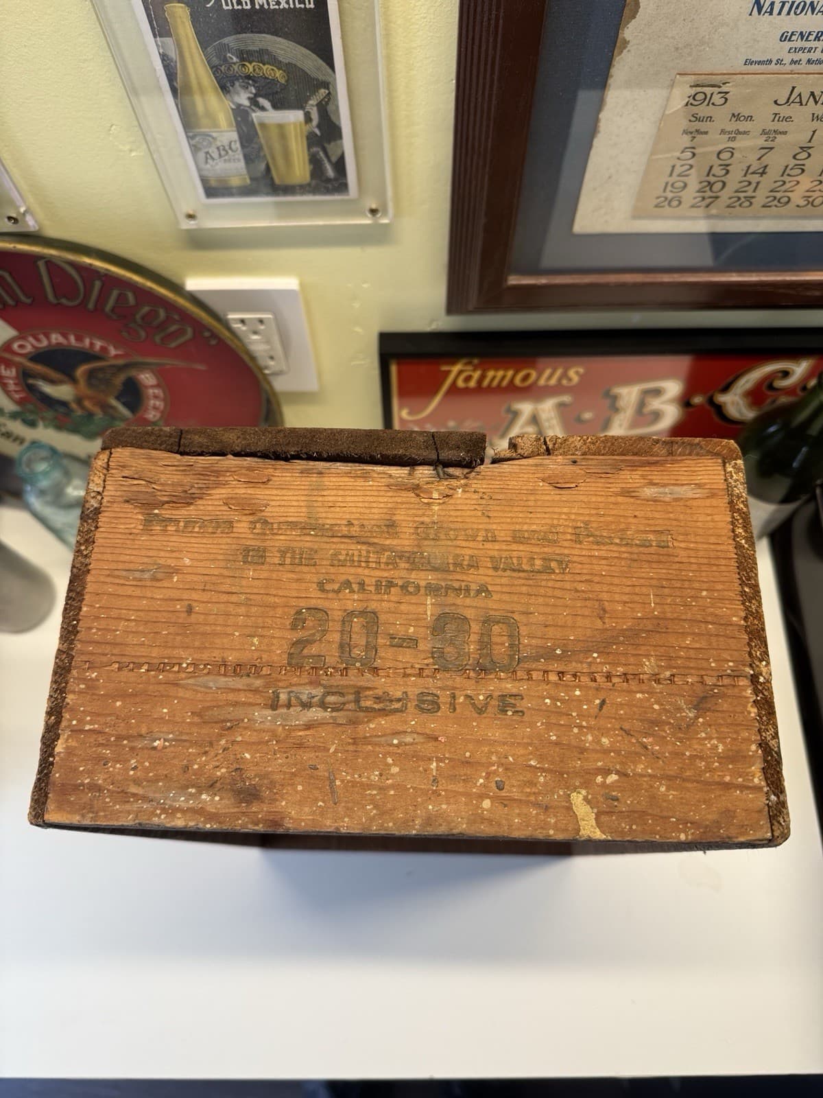 POINT LOMA BRAND Klauber Wanganheim San Diego, Cal Wood Fruit Shipping Box Crate 6