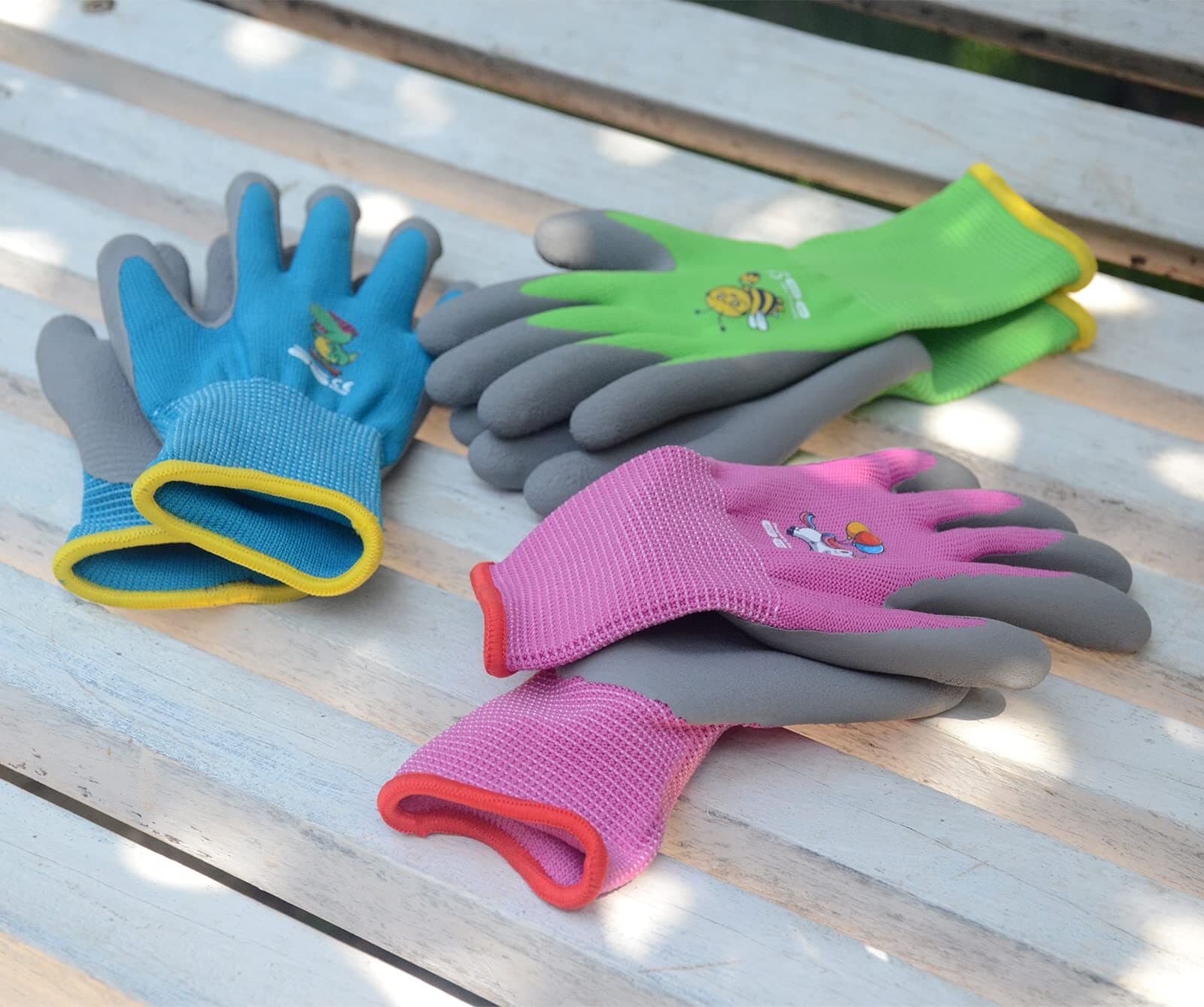3 Pairs Kids Gardening GlovesYard Work Gloves for Toddlers Youth Girls Boys 5