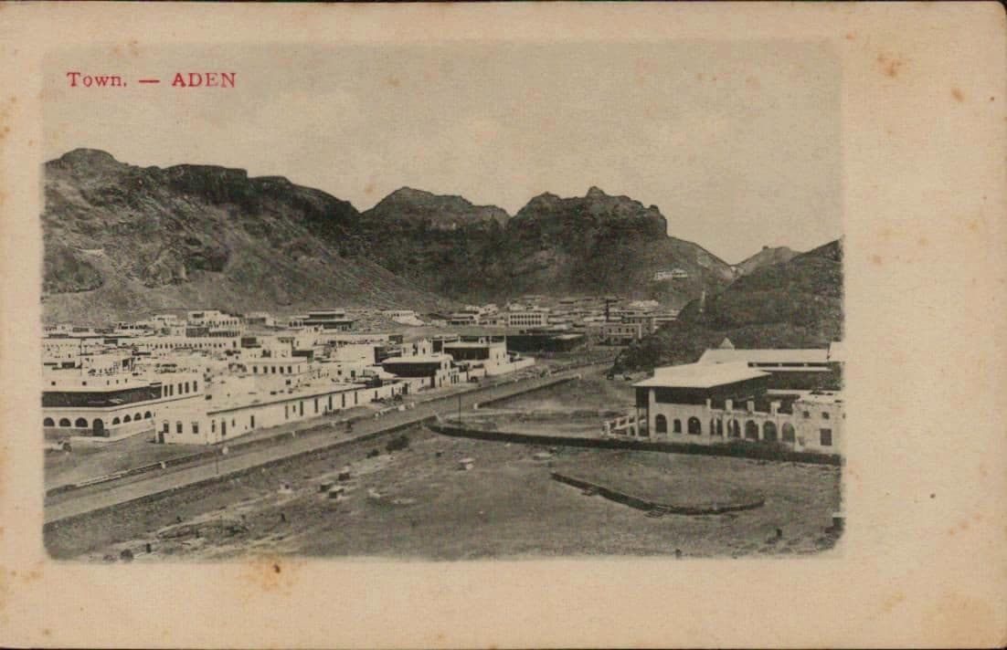 British Aden Real Photo Postcard - View of Town