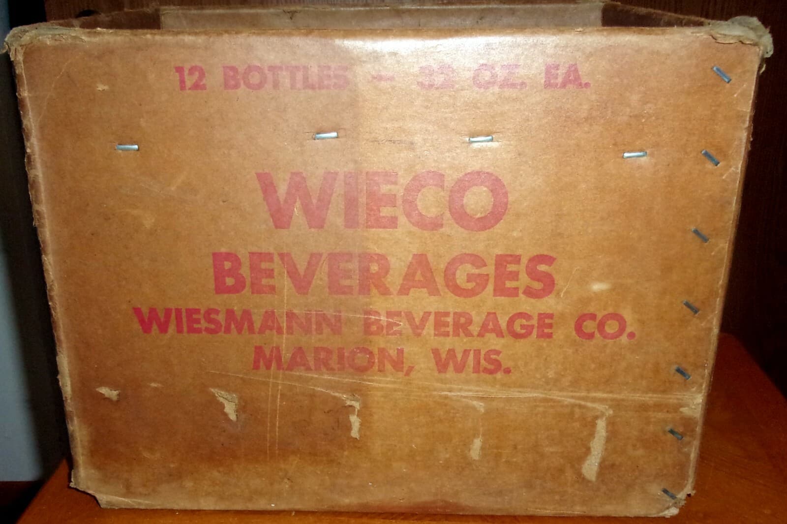 1979  VTG Box Crate Wieco Beverages Wiesmann Marion Wisconsin Soda Pop Bottles